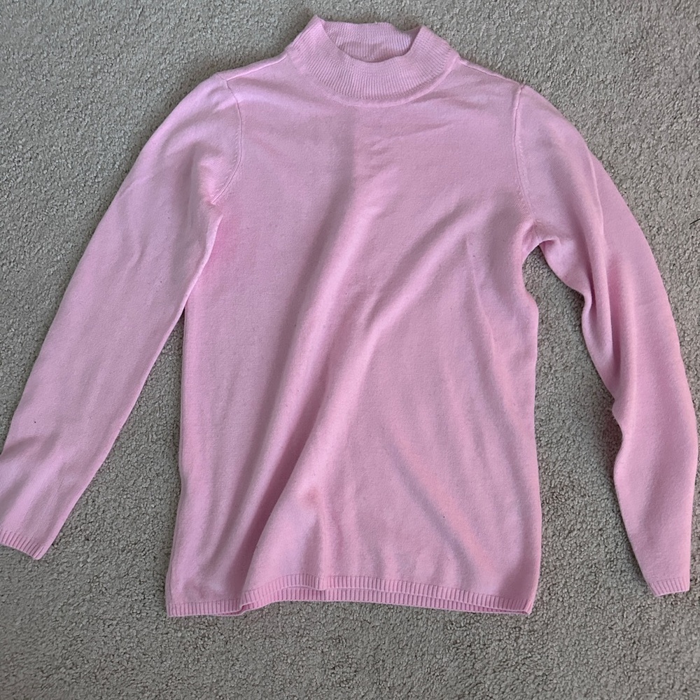 Kim Roger’s Small Pink Mock sweater